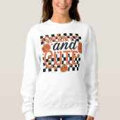 Spooky en Schattige  Retro Halloween Trui (Voorkant)