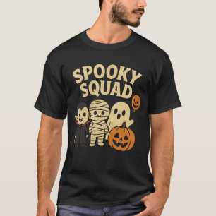 Spooky en Squad Halloween Kleding mannelijk vrouw T-shirt