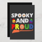 Spooky En Trots Grappig LHBT Ally Pride Halloween Kaart (Voorkant / Achterkant)