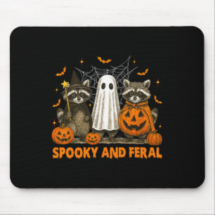 Spooky en wilde Halloween Schattigee Ghost Raccoon Muismat