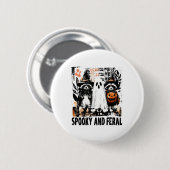 Spooky en wilde Halloween Schattigee Ghost Raccoon Ronde Button 5,7 Cm (Voorkant /achterkant)