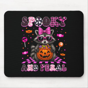 Spooky en wilde Schattigee wasbeer Halloween kostu Muismat