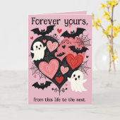 Spooky En Zoete Valloween Kaart (Gele Bloem)