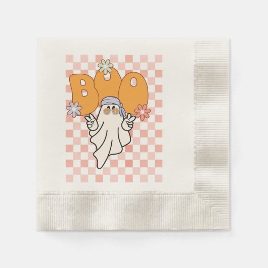 Spooky eng retro  spookontwerp servet (Voorkant)