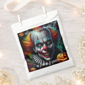Spooky Enge Clown Halloween Party Gepersonaliseerd Bedankzakje (Geknipt)
