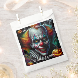 Spooky Enge Clown Halloween Party Gepersonaliseerd Bedankzakje
