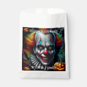 Spooky Enge Clown Halloween Party Gepersonaliseerd Bedankzakje (Voorkant)