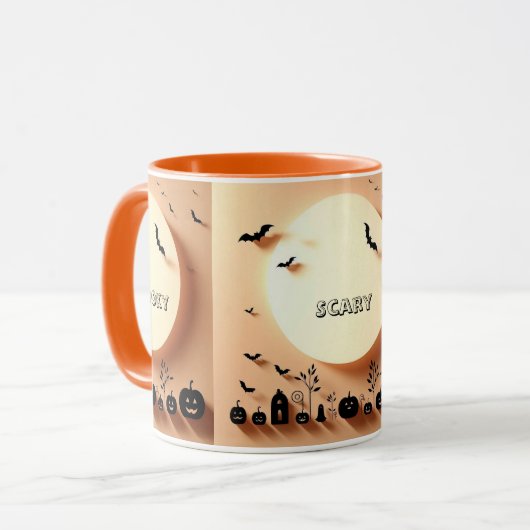 Spooky enge griezelige Halve Jacks Black Bats Sina Mok (Voorkant links)