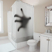 Spooky Enge Halloween Creepy Gothic Douchegordijn (In situ)