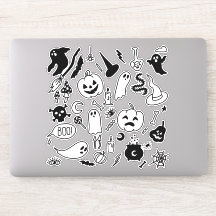 Spooky Enge Halloween Party Doodle Art stickers