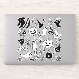 Spooky Enge Halloween Party Doodle Art stickers