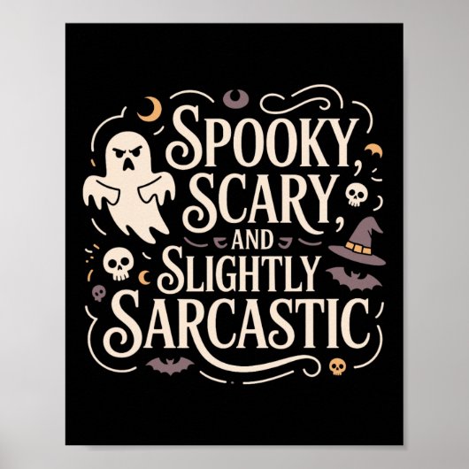 Spooky enge licht sarcastische spook T-shirt Poster (Voorkant)