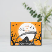 SPOOKY ENGE SCHATTIGEE TRICK OR TREAT HAPPY HALLOW FEESTDAGENKAART (Staand voorkant)