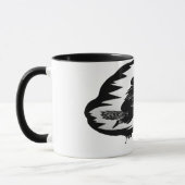 Spooky enge vliegende zwarte heksen op bezemstelen mok (Links)