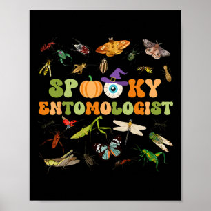 Spooky Entomology Collectie Insect Species Bug Ha Poster