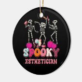 Spooky Esthetician Halloween Skelet Huidtherapie Keramisch Ornament (Links)
