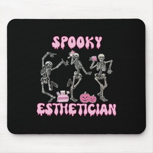 Spooky Esthetician Halloween Skelet Huidtherapie Muismat (Voorkant)