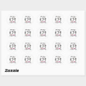 Spooky Esthetician Skeleton Halloween Design Ronde Sticker (Vel)
