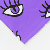 Spooky Evil Eyes Paarse Halloween Fleece Deken (Hoek)