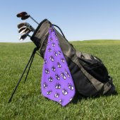 Spooky Evil Eyes Paarse Halloween Golfhanddoek (Groen)