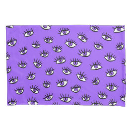 Spooky Evil Eyes Paarse Halloween Kussensloop