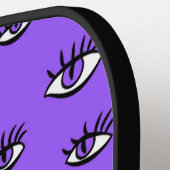 Spooky Evil Eyes Paarse Halloween Pickleball Paddle (Links Detail)