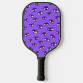 Spooky Evil Eyes Paarse Halloween Pickleball Paddle (Achterkant)