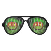 Spooky Evil Halloween Pumpkin Aviator Zonnebril (Voorkant)