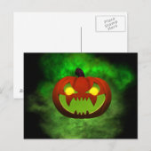 Spooky Evil Halloween Pumpkin Briefkaart (Voorkant / Achterkant)