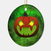 Spooky Evil Halloween Pumpkin Keramisch Ornament (Links)