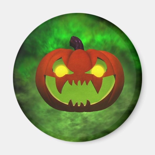 Spooky Evil Halloween Pumpkin Magneet (Voorkant)