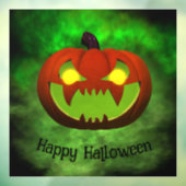 Spooky Evil Halloween Pumpkin Raamsticker (Vel 3)