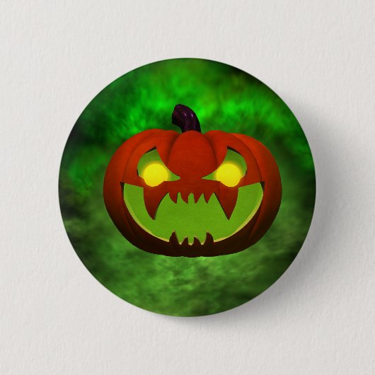 Spooky Evil Halloween Pumpkin Ronde Button 5,7 Cm (Voorkant)