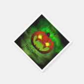 Spooky Evil Halloween Pumpkin Servet (Hoek)