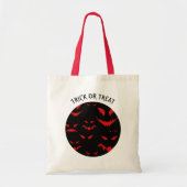 Spooky Evil Red Faces Trick or treat Halloween Tote Bag (Voorkant)