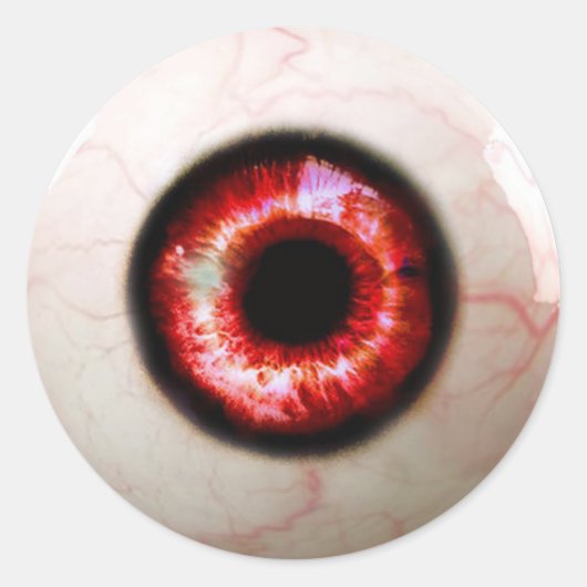 Spooky Eye - Halloween Ronde Sticker (Voorkant)
