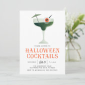 Spooky Eyeball Halloween Cocktail Party Kaart (Staand voorkant)