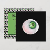 Spooky Eyeball Halloween Party Kaart (Voorkant / Achterkant)