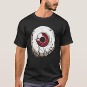 Spooky Eyeball Lazy Halloween Costume Scary Creepy T-shirt (Voorkant)