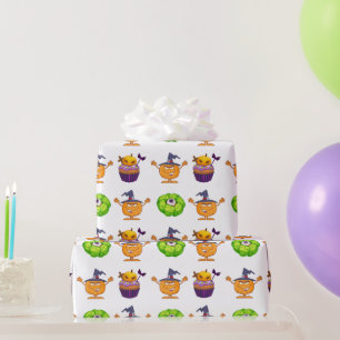 Spooky Eyeball Pumpkin Sweet Snoep Treat Halloween Cadeaupapier