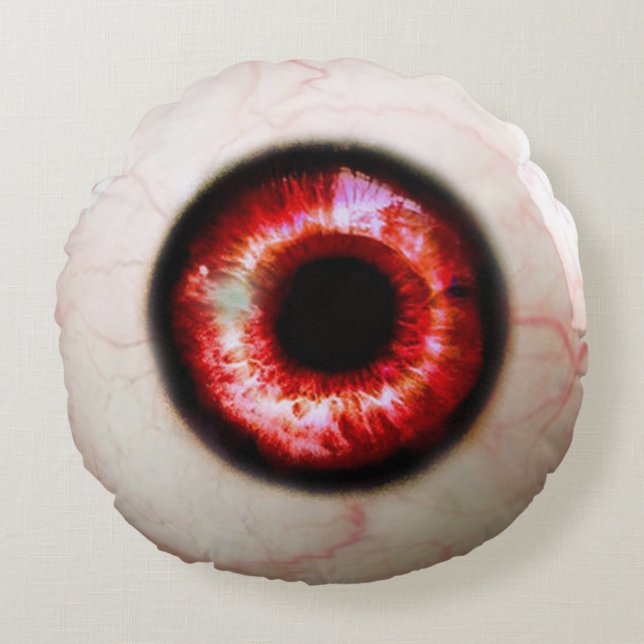 Spooky Eyeball Rond Kussen (Voorkant)