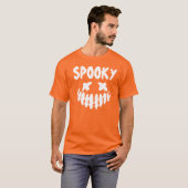 Spooky Face Happy Halloween voor mannen T-Shirt (Voorkant volledig)