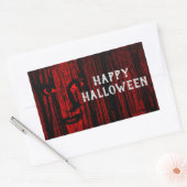 Spooky Face Rechthoekige Sticker (Envelop)
