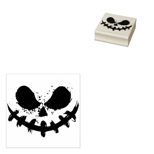 Spooky Face Rubberstempel (Gestempeld)