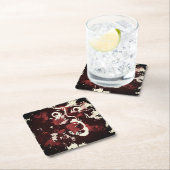 Spooky face stropdas kartonnen onderzetters (Insitu)