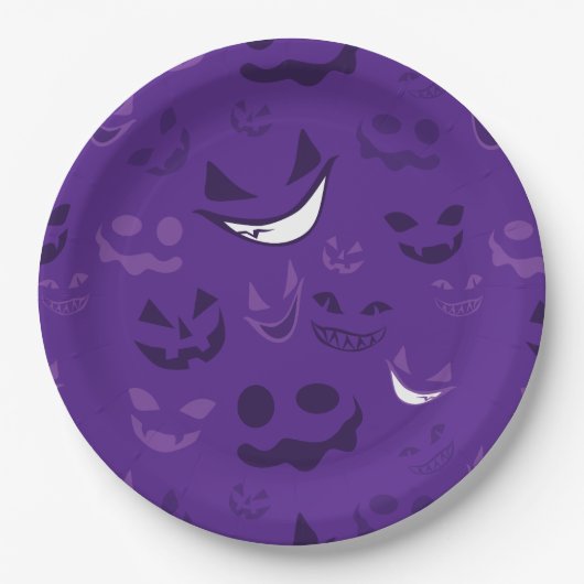 Spooky Faces Papieren Bordje (Voorkant)
