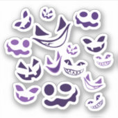 Spooky Faces Sticker (Voorkant)
