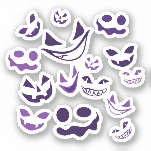 Spooky Faces Sticker (Voorkant)