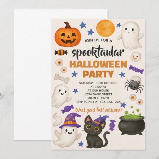 Spooky Fair Theme Kaart (Voorkant / Achterkant)