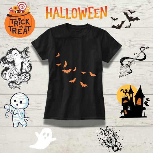 Spooky familie vleermuizen Halloween T-shirt